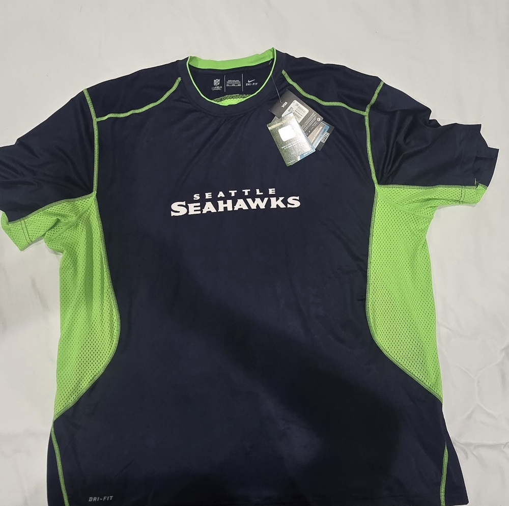 NWT Nike Seahawks Dri-Fit Shirt size 4xl